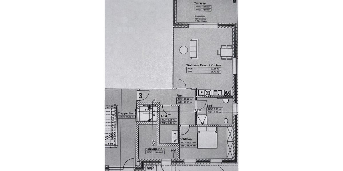 Erdgeschoßwohnung Großenkneten - 2 Zimmer, 84 m&sup2;, 960&euro; | Angebot:25974426
