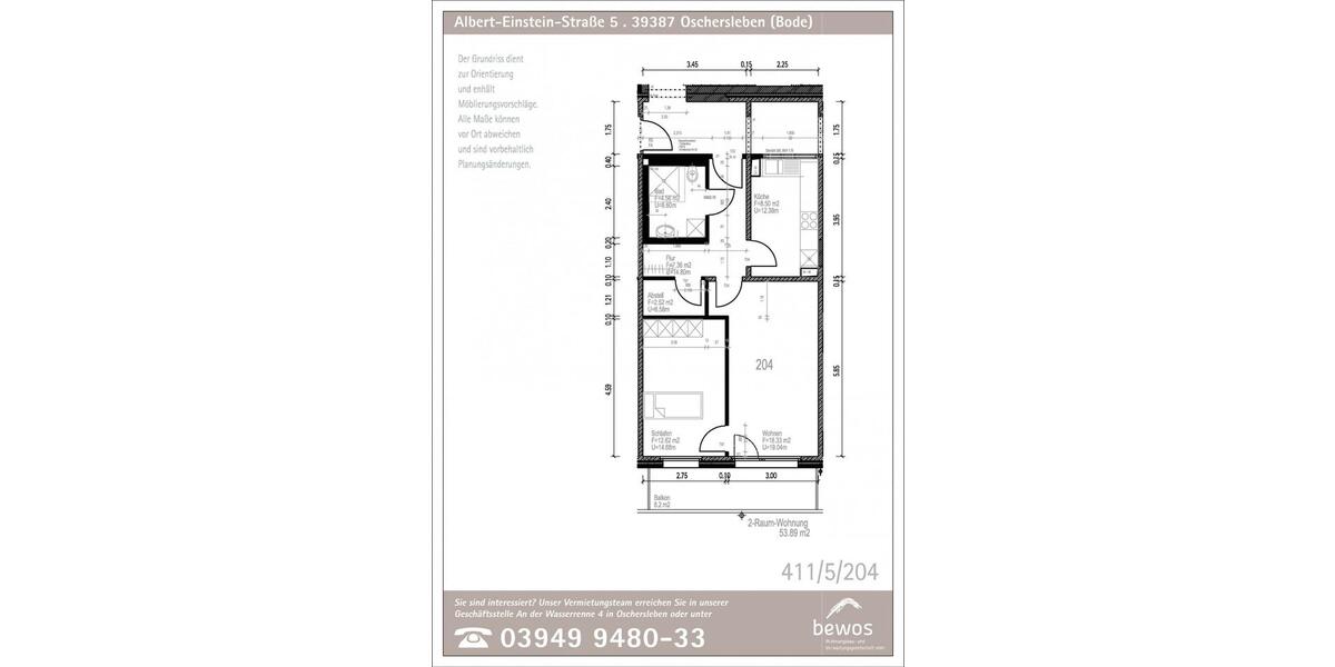 Barrierefrei mit Balkon! 2 zimmer