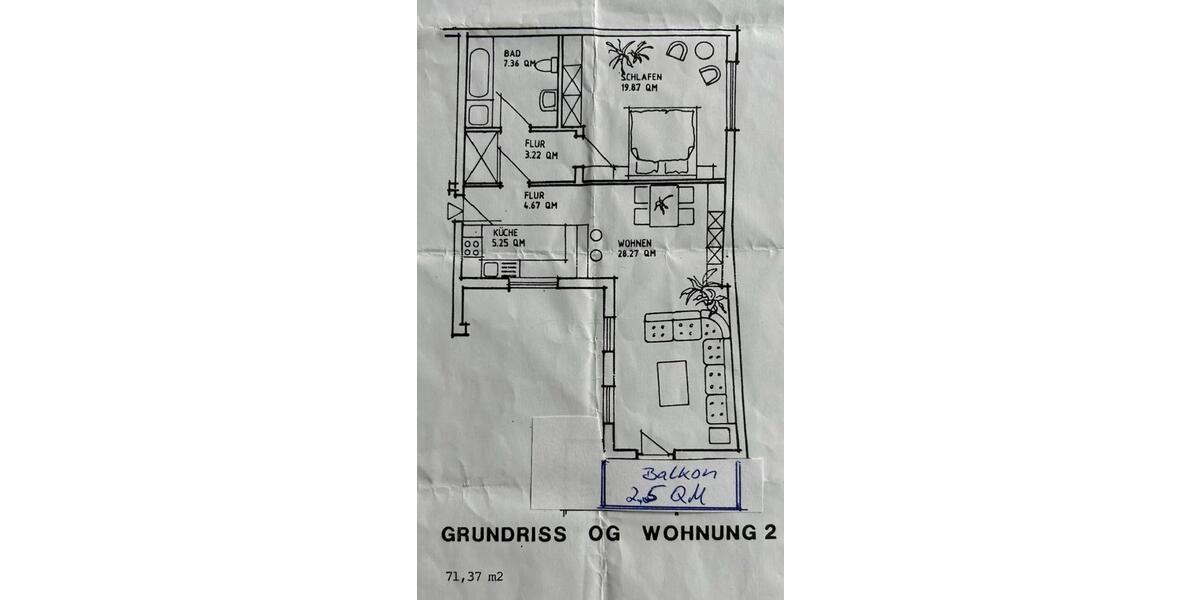 Dachgeschoßwohnung Hochheim am Main - 2 Zimmer, 72 m&sup2;, 870&euro; | Angebot:26232513