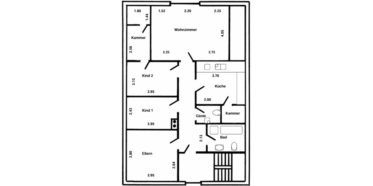 Dachgeschoßwohnung Hamm Berge - 4 Zimmer, 78 m&sup2;, 625&euro; | Angebot:25844108