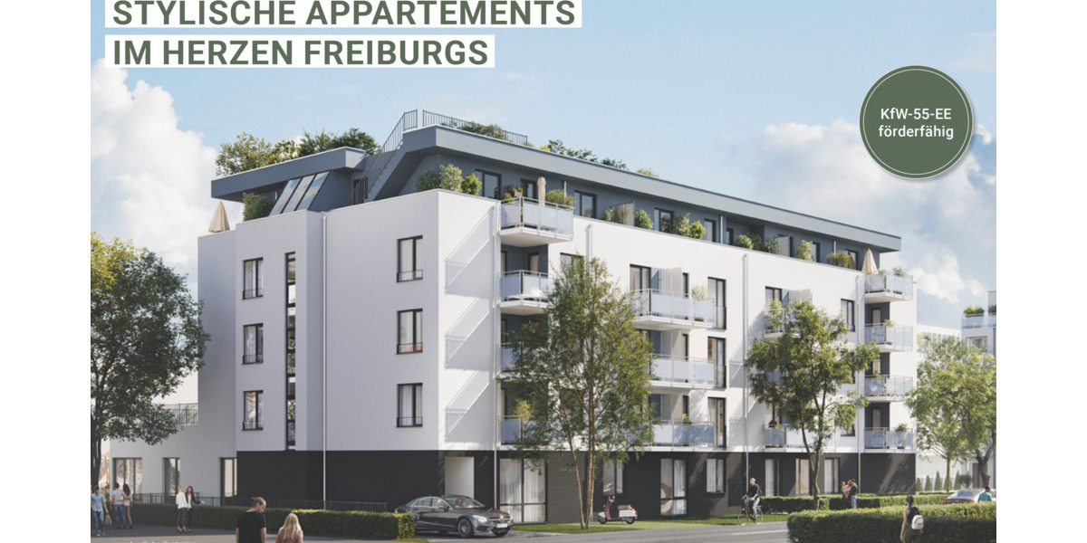 Etagenwohnung Freiburg im Breisgau Wiehre - 2 Zimmer, 51 m&sup2;, 1.450&euro; | Angebot:25738662