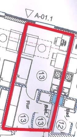 Etagenwohnung Augsburg Haunstetten-Siebenbrunn - 1 Zimmer, 25 m&sup2;, 455&euro; | Angebot:26648194