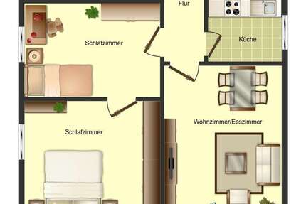 Wohnung Herford - 3 Zimmer, 57 m&sup2;, 519&euro; | Angebot:27067187