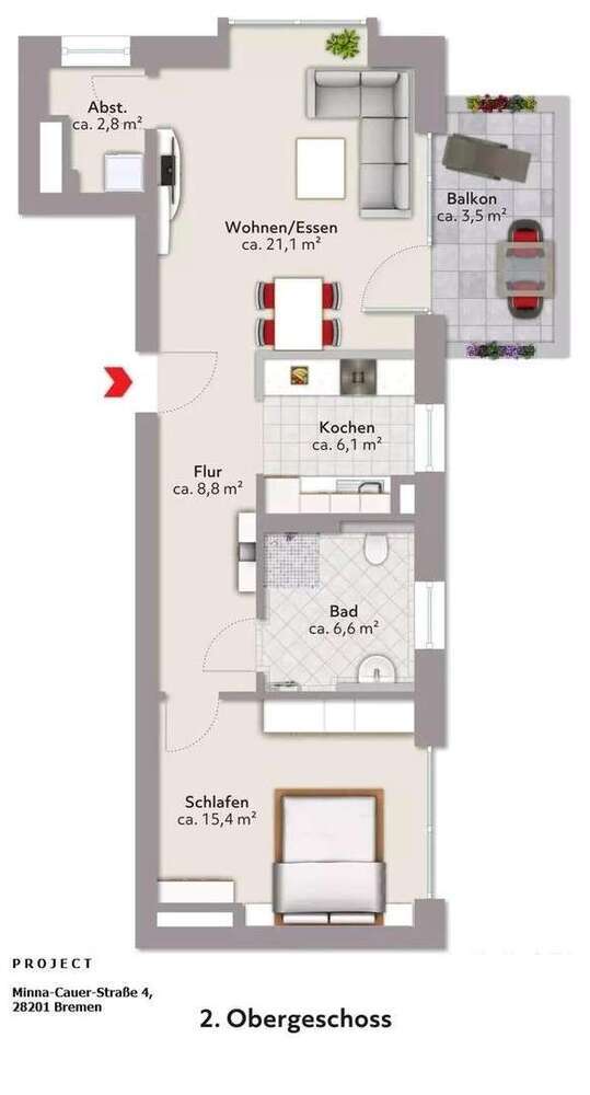 Wohnung zum Mieten in Bremen 730 € 65 m²