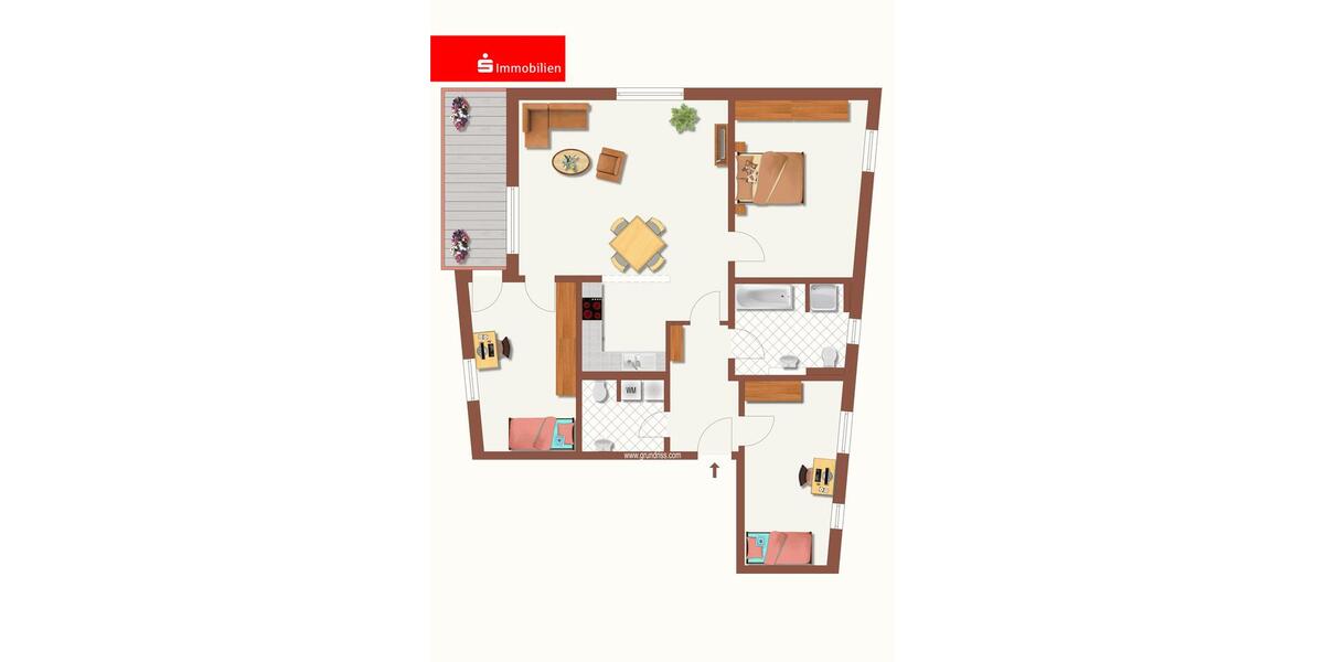 Etagenwohnung Suhl Aue 1 - 4 Zimmer, 115 m&sup2;, 1.210&euro; | Angebot:26563032