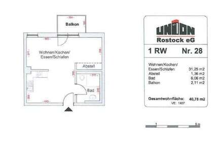 Wohnung zum Mieten in Rostock 347 € 40.78 m²