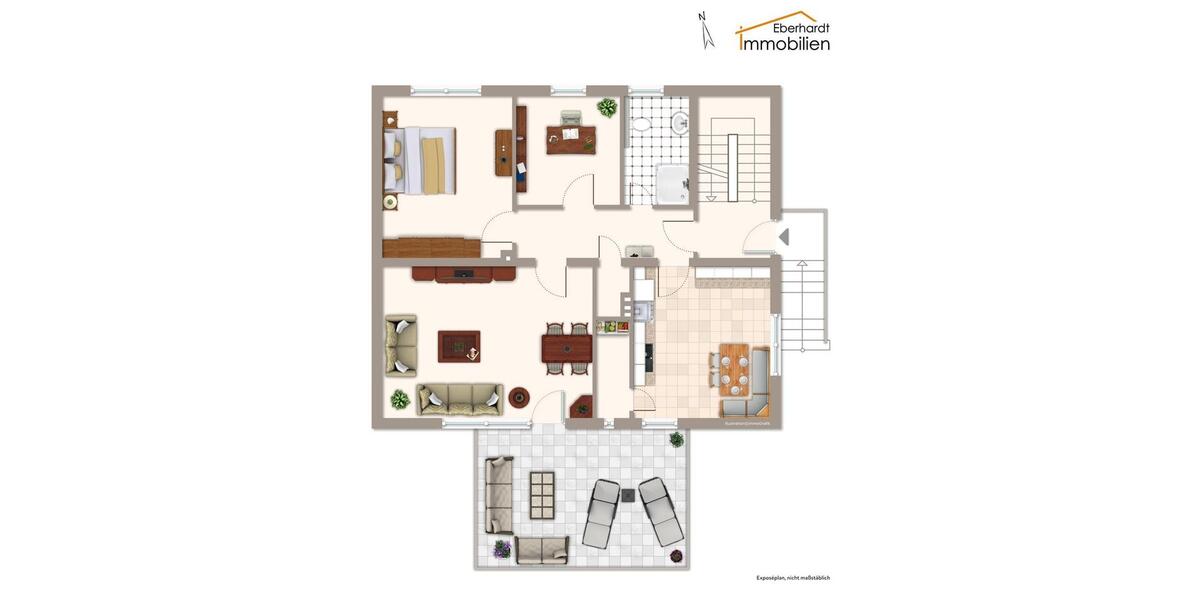 Erdgeschoßwohnung Ringgau - 3 Zimmer, 83 m&sup2;, 700&euro; | Angebot:23871356