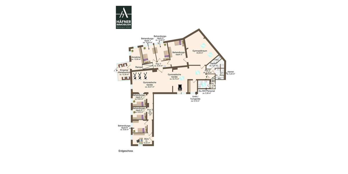 Moderne, barrierefreie Gewerbefläche in Top-Zustand 1 zimmer