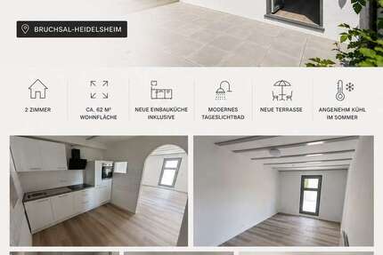 Wohnung Bruchsal-Heidelsheim Heidelsheim - 2 Zimmer, 61 m&sup2;, 800&euro; | Angebot:27032976
