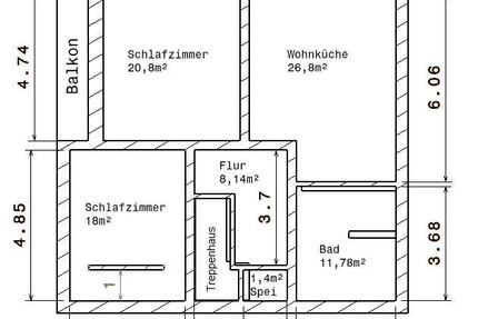 Wohnung Osterhofen - 3 Zimmer, 87 m&sup2;, 1.090&euro; | Angebot:25973546