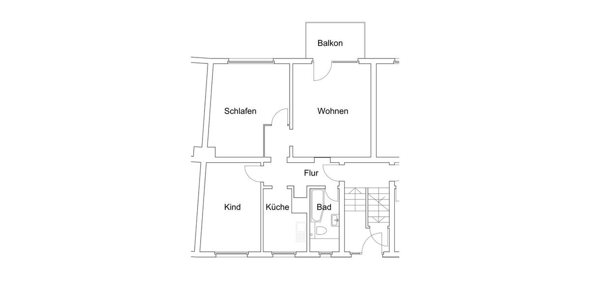 Hochparterre Braunschweig - 3 Zimmer, 68 m&sup2;, 630&euro; | Angebot:26648708