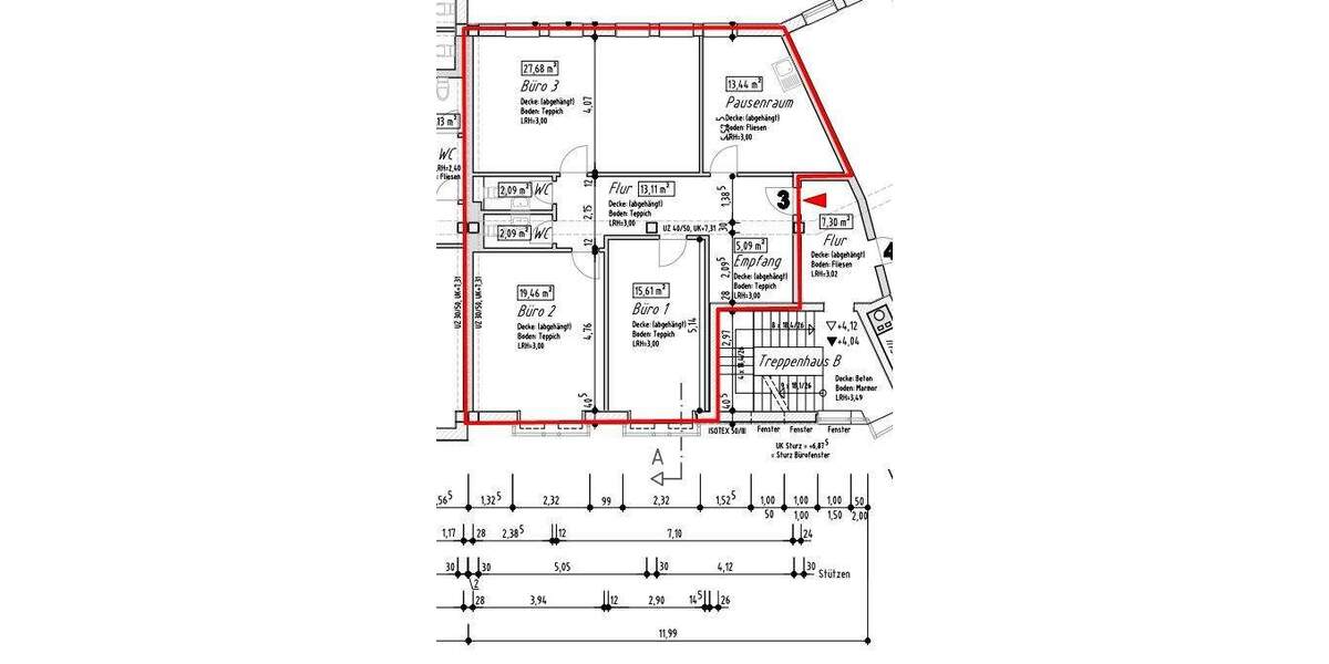 Gewerbeobjekt Rosenheim Süd - 3 Zimmer, 98 m&sup2;, 1.035&euro; | Angebot:25696949