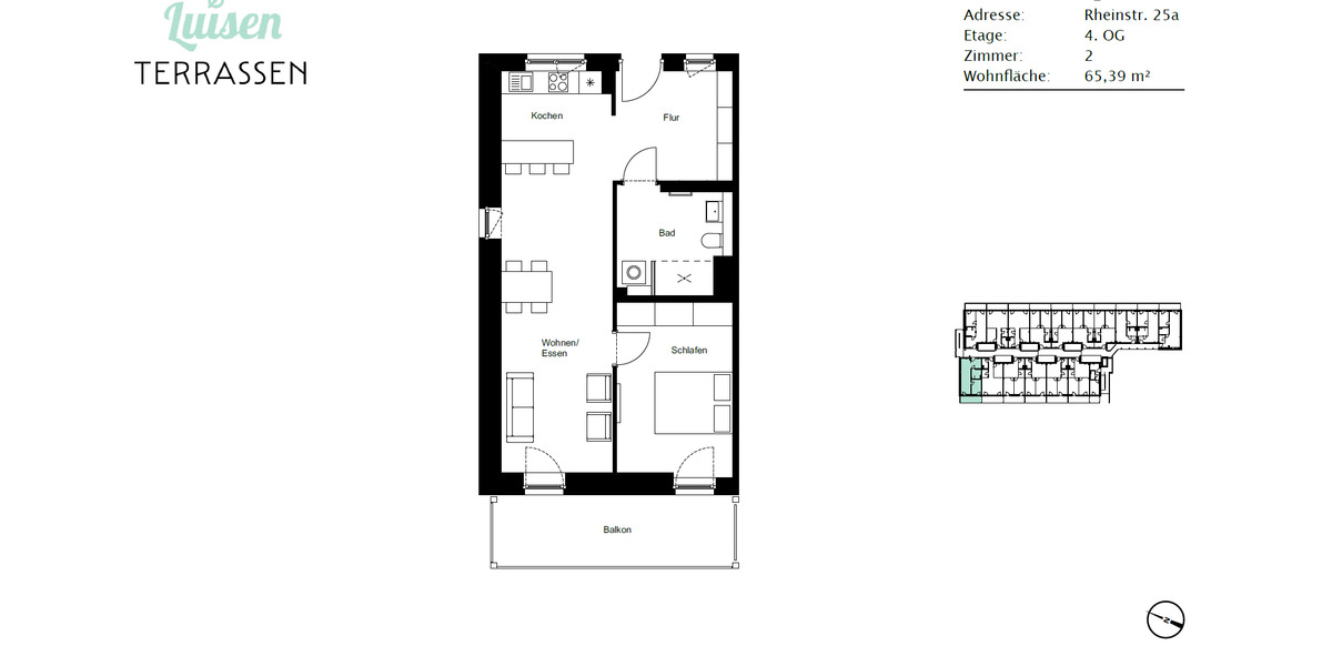 Perfekt für Singles & Paare: Moderne 2-Zimmer-Wohnung 2 zimmer