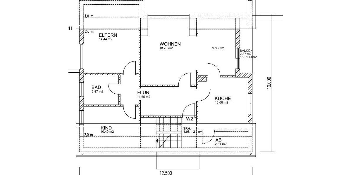 Dachgeschoßwohnung Wittlich - 3 Zimmer, 87 m&sup2;, 970&euro; | Angebot:26699767