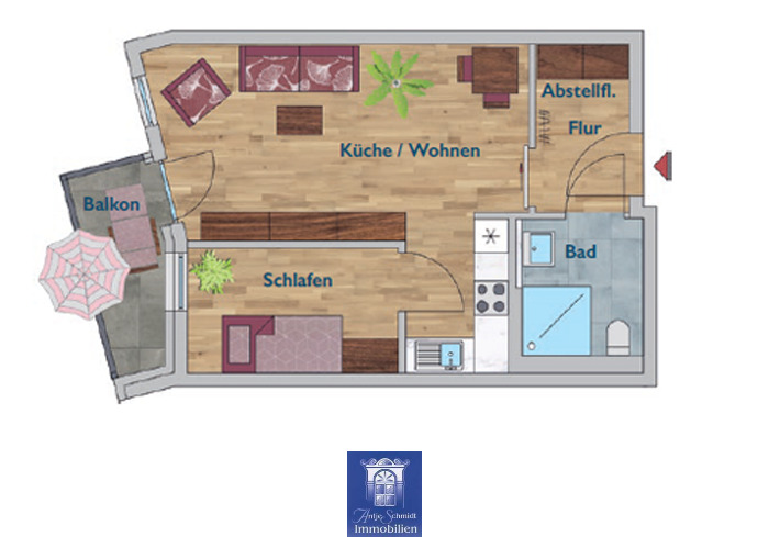 Etagenwohnung Arnsdorf - 2 Zimmer, 46 m&sup2;, 600&euro; | Angebot:25709072