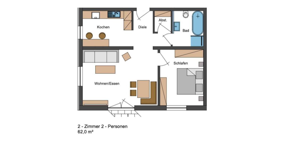 Etagenwohnung Grafenhausen - 2 Zimmer, 64 m&sup2;, 575&euro; | Angebot:25328661