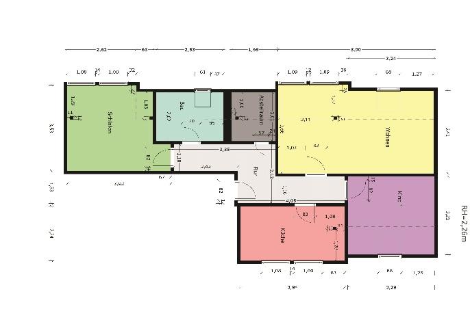 Dachgeschoßwohnung Oschersleben (Bode) - 3 Zimmer, 65 m&sup2;, 327&euro; | Angebot:25268584