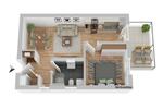 Etagenwohnung Pförring - 2 Zimmer, 49 m&sup2;, 660&euro; | Angebot:26689980