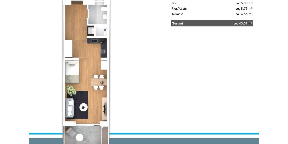 Etagenwohnung Vohenstrauß - 1 Zimmer, 46 m&sup2;, 460&euro; | Angebot:25920550