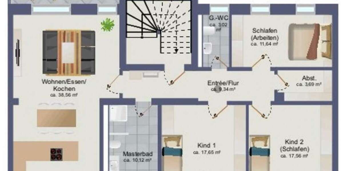Wohnung zum Mieten in Markranstädt 1.395 € 116.3 m² 4 zimmer