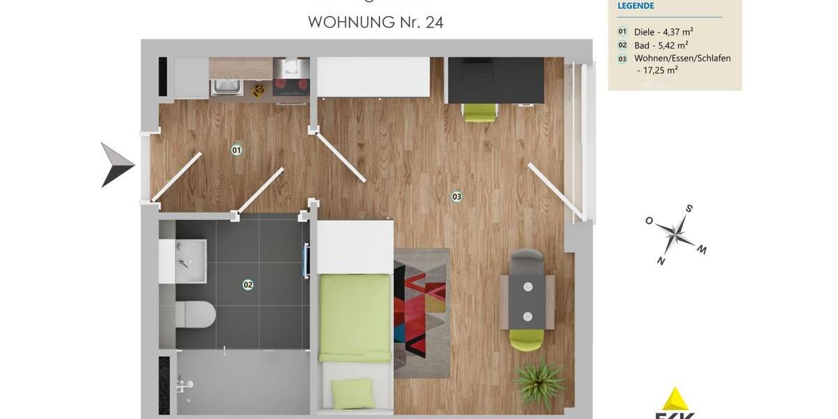 ACHT Wohnungen. ACHT Chancen. Ein Zuhause. 8 top-sanierte 1-Zimmer-Wohnungen in Bonn-Beuel 1 zimmer