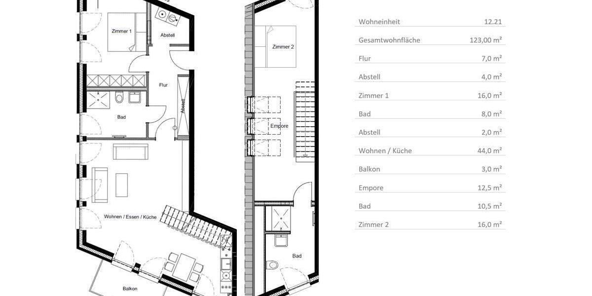Maisonettenwohnung Steinfurt - 3 Zimmer, 123 m&sup2;, 1.300&euro; | Angebot:24626062