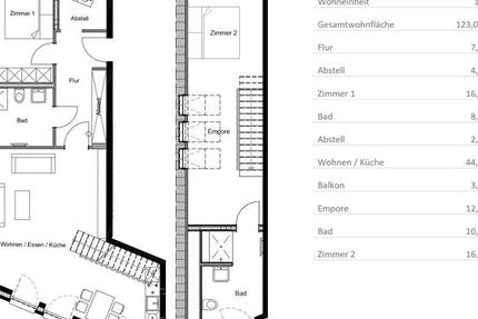 Wohnung Steinfurt - 3 Zimmer, 123 m&sup2;, 1.300&euro; | Angebot:24626062