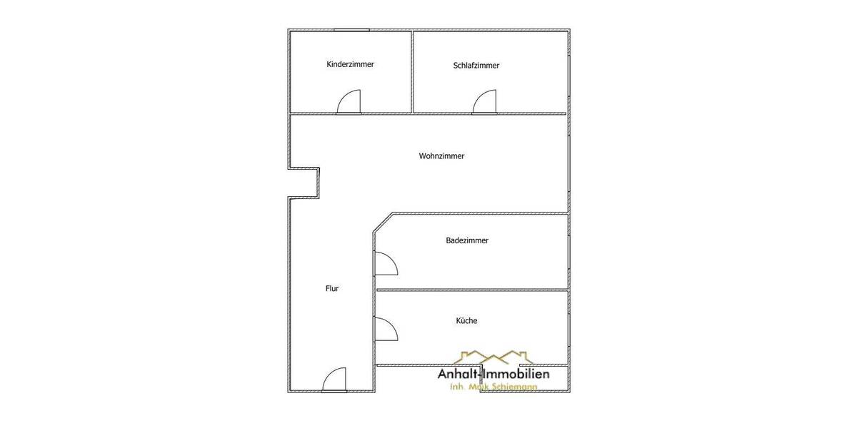Etagenwohnung Bitterfeld Bitterfeld - 3 Zimmer, 95 m&sup2;, 575&euro; | Angebot:26630290