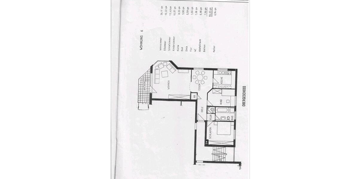 Etagenwohnung Saarbrücken Dudweiler - 3 Zimmer, 87 m&sup2;, 780&euro; | Angebot:26023306