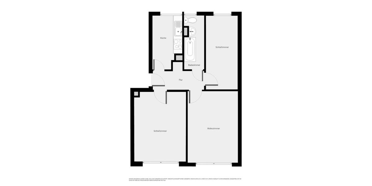 Etagenwohnung Hötensleben - 3 Zimmer, 54 m&sup2;, 183&euro; | Angebot:22644005