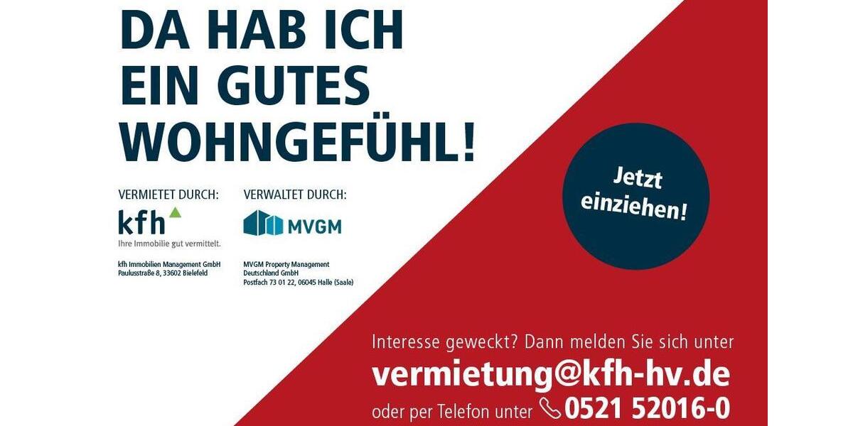 Etagenwohnung Oerlinghausen - 3 Zimmer, 74 m&sup2;, 550&euro; | Angebot:24521234