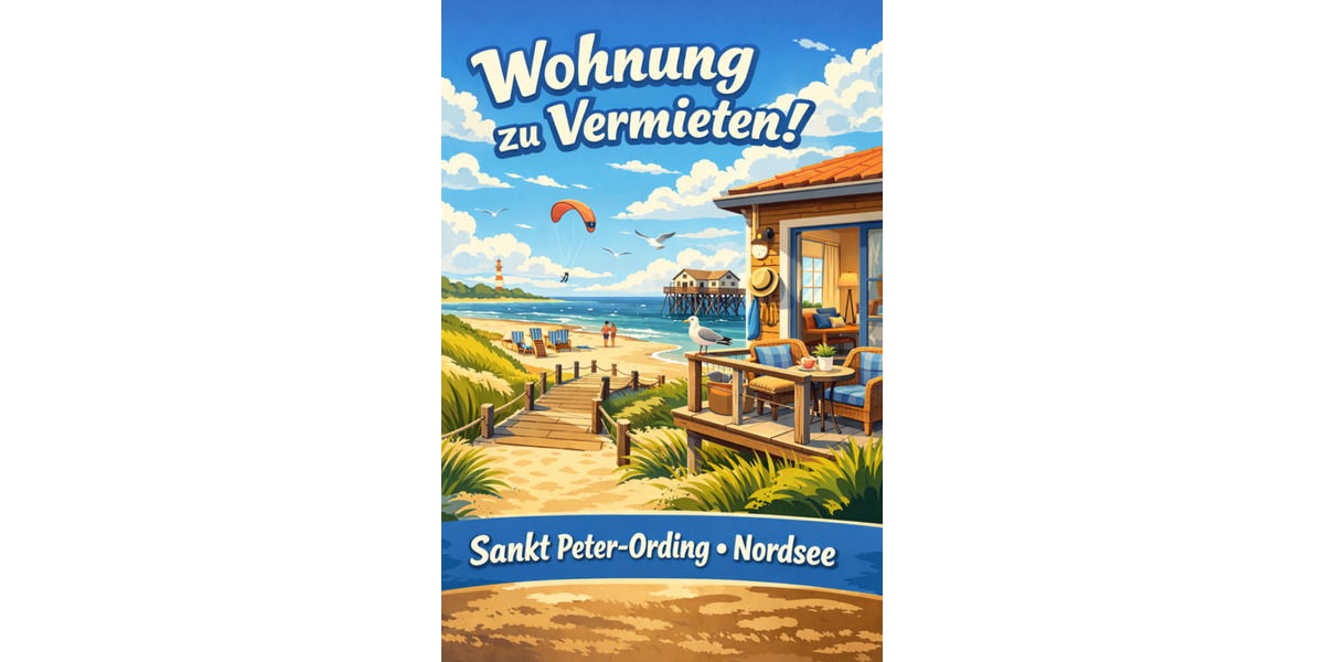 Dachgeschoßwohnung Sankt Peter-Ording Ording - 2.5 Zimmer, 56 m&sup2;, 1.400&euro; | Angebot:24440654