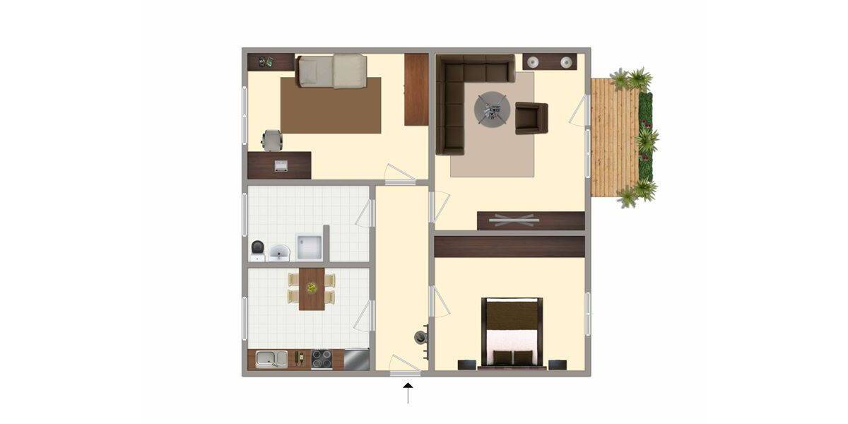 Etagenwohnung Angermünde - 3 Zimmer, 60 m&sup2;, 375&euro; | Angebot:26411326