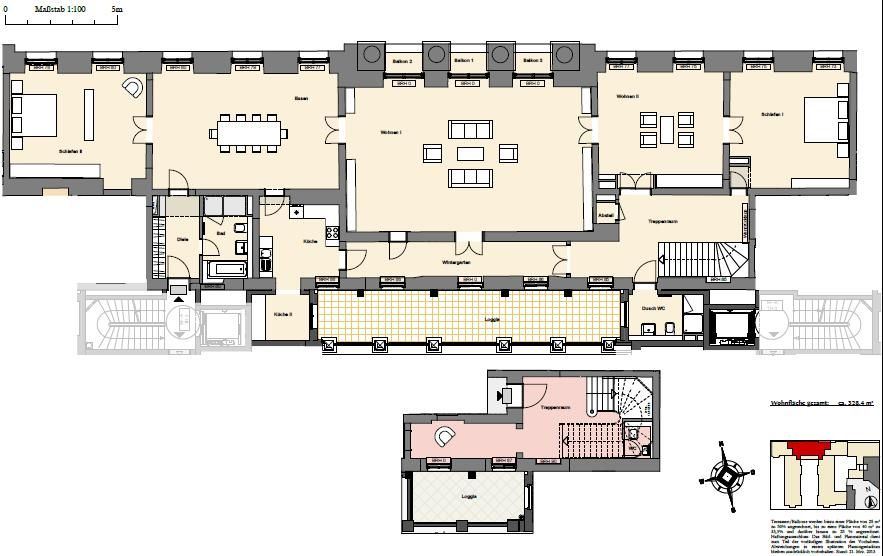 Die BELETAGE im Brockesschen Palais. Arbeiten und Leben mit Stil - Penthouse Potsdam Berliner Vorstadt | Angebot:16820408