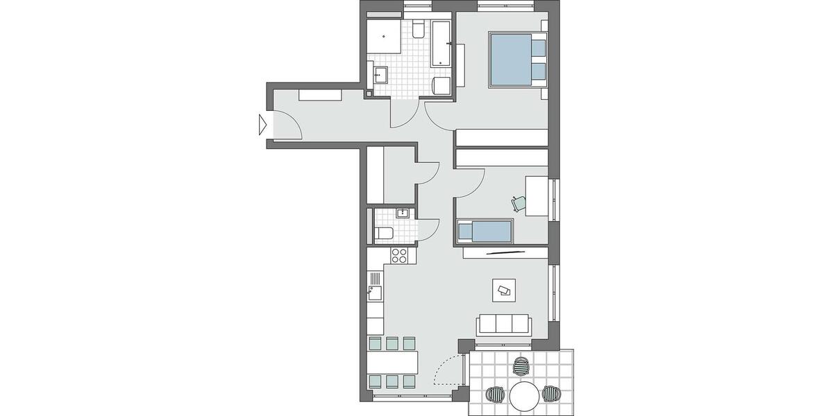 Etagenwohnung Horb am Neckar - 3 Zimmer, 92 m&sup2;, 1.209&euro; | Angebot:26234668