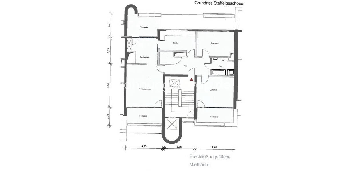 Etagenwohnung Hamburg Harvestehude - 3 Zimmer, 108 m&sup2;, 1.705&euro; | Angebot:26119415