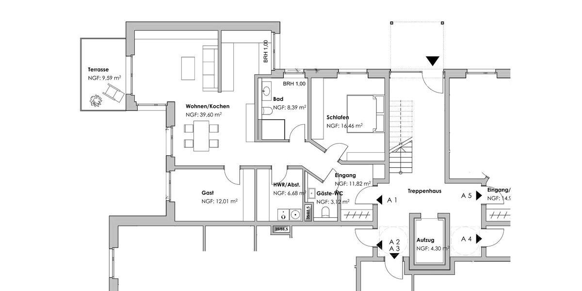 Erdgeschoßwohnung Bad Bevensen - 3 Zimmer, 103 m&sup2;, 1.235&euro; | Angebot:26656891