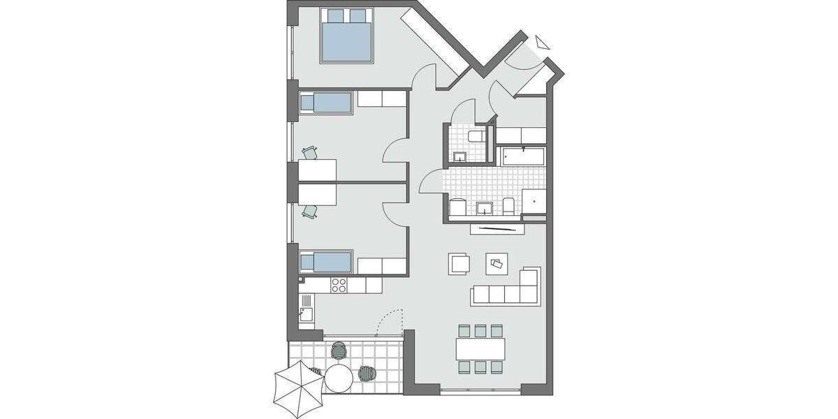 Dachgeschoßwohnung Eutingen im Gäu - 4 Zimmer, 112 m&sup2;, 1.489&euro; | Angebot:24259155