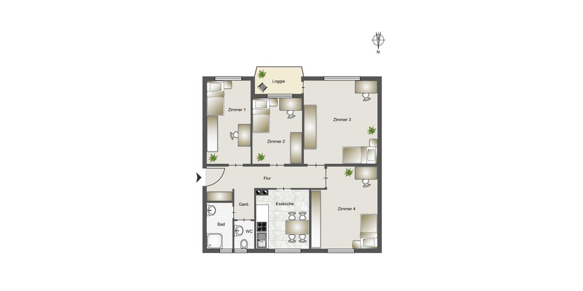 Wohnen auf Zeit München Feldmoching-Hasenbergl - 4 Zimmer, 80 m&sup2;, 750&euro; | Angebot:25882925