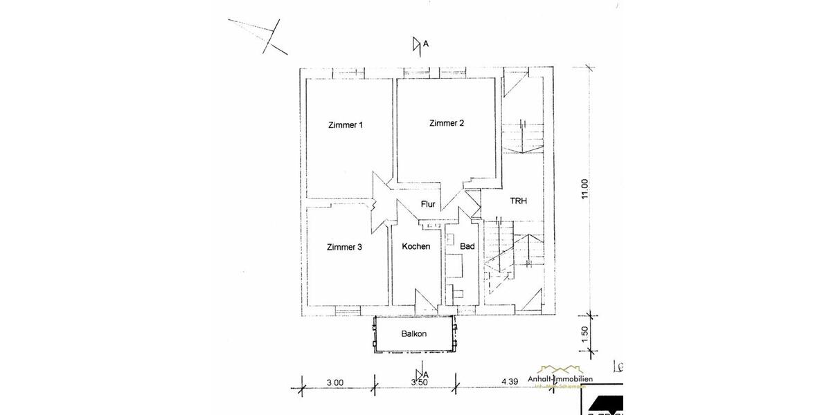 Erdgeschoßwohnung Bitterfeld-Wolfen Bitterfeld - 3 Zimmer, 78 m&sup2;, 500&euro; | Angebot:22081258