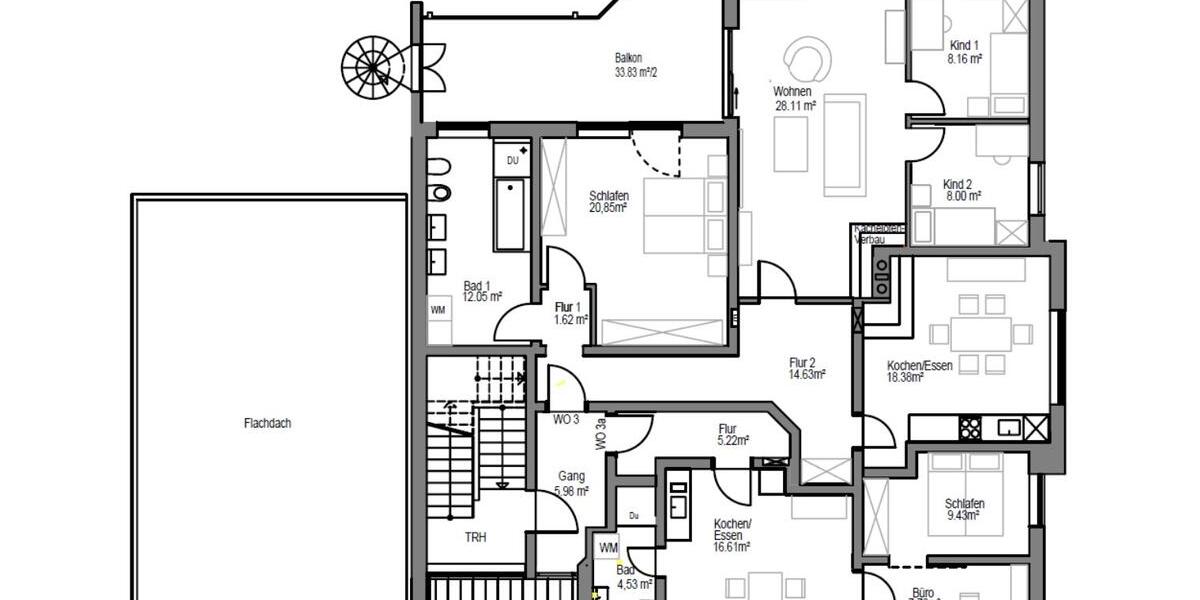Etagenwohnung Deggendorf - 4 Zimmer, 128 m&sup2;, 10&euro; | Angebot:26097073