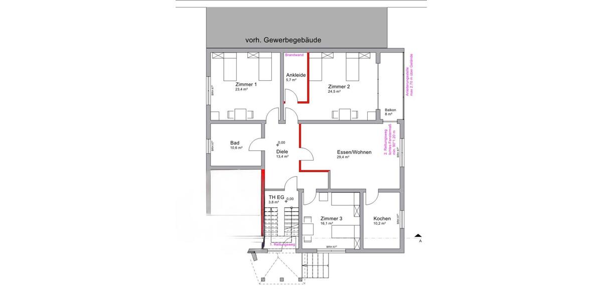 Erdgeschoßwohnung Hüttenberg - 4 Zimmer, 134 m&sup2;, 1.400&euro; | Angebot:24714819