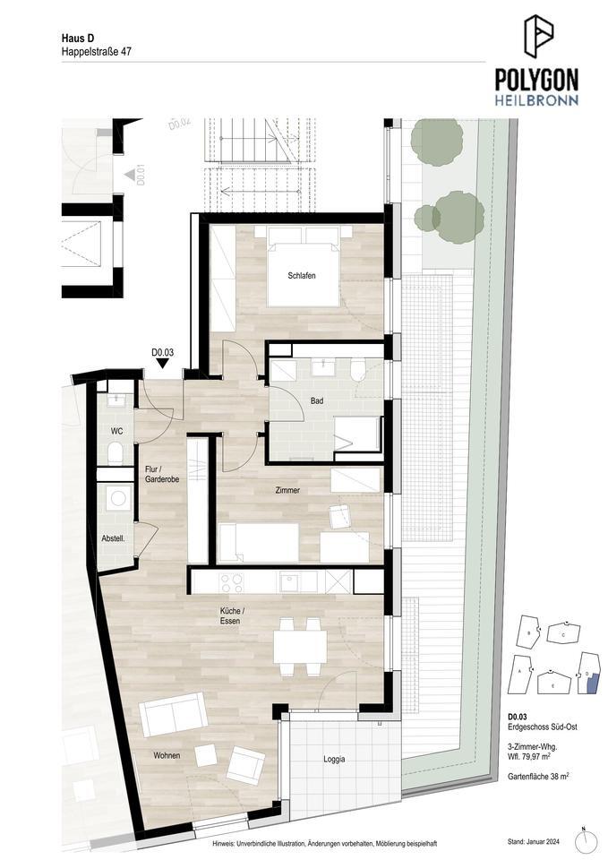 Modernes Wohnen mit großzügiger Terrasse und Einbauküche! zimmer