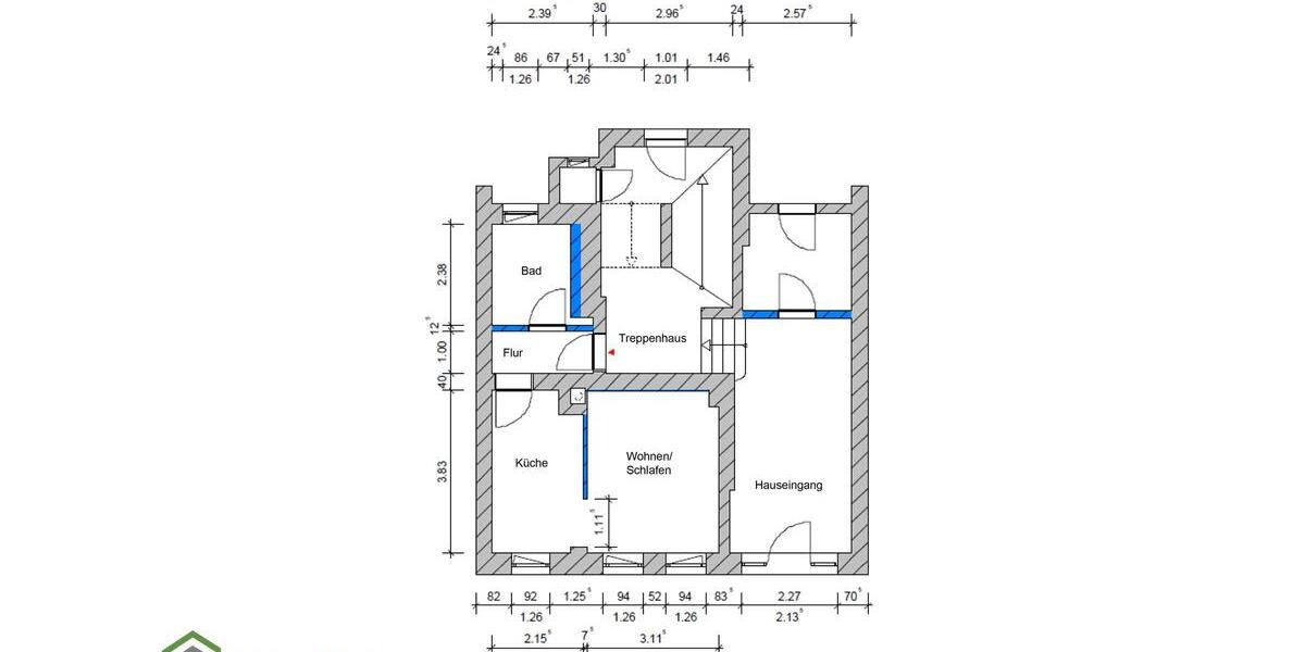 Erdgeschoßwohnung Auerbach/Vogtland Vogtland - 1 Zimmer, 27 m&sup2;, 182&euro; | Angebot:23765787