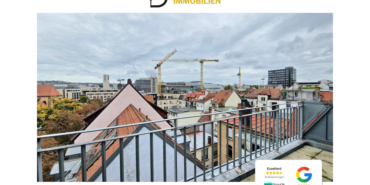 Dachgeschoßwohnung Stuttgart Stuttgart-Mitte - 5 Zimmer, 134 m&sup2;, 2.796&euro; | Angebot:25806143