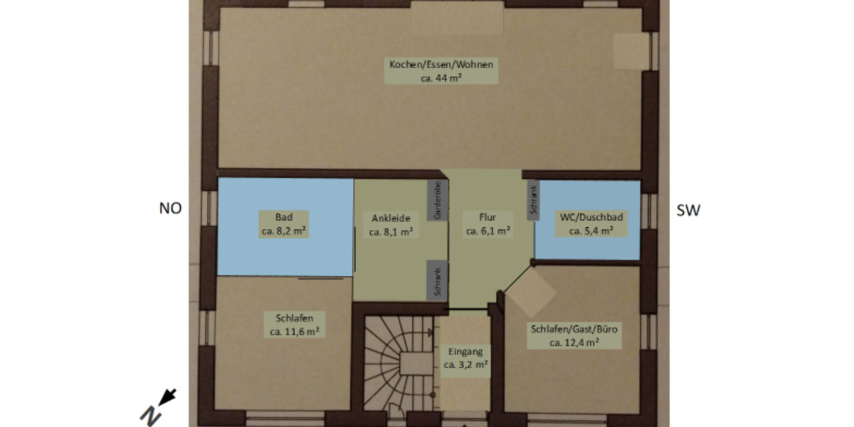 Etagenwohnung Altomünster - 3.5 Zimmer, 97 m&sup2;, 1.295&euro; | Angebot:25844277