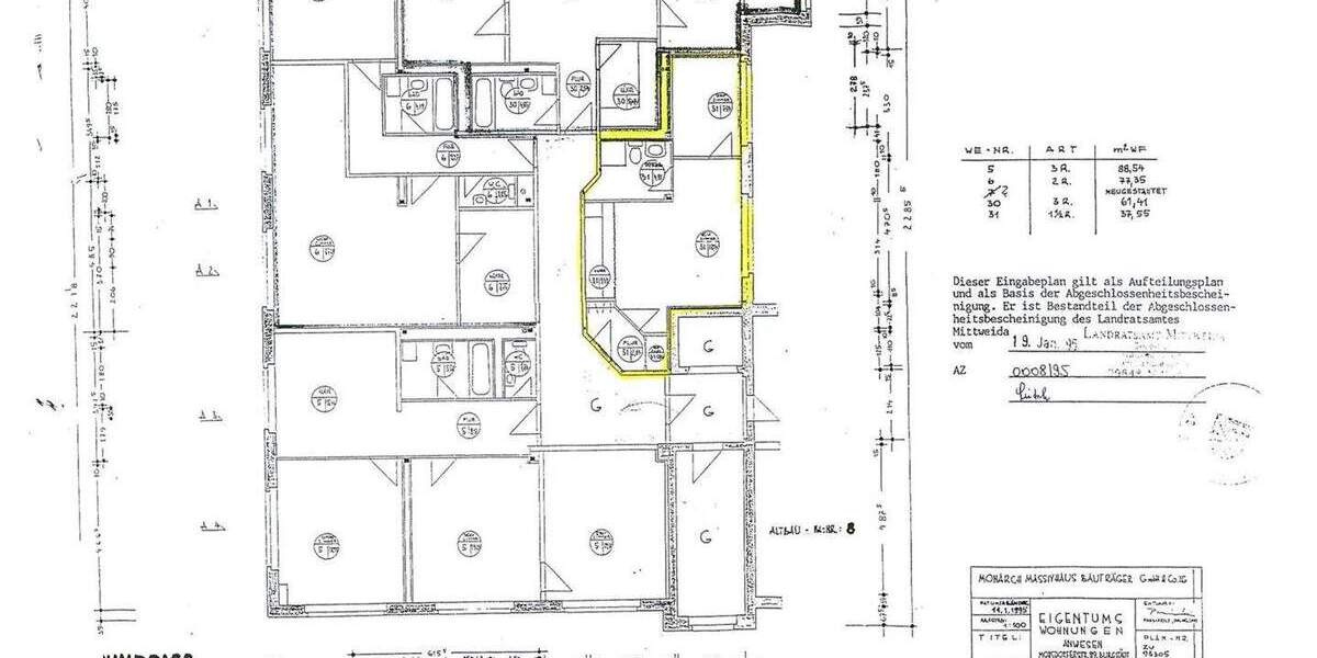 Etagenwohnung Burgstädt Burkersdorf - 1 Zimmer, 37 m&sup2;, 250&euro; | Angebot:25730764
