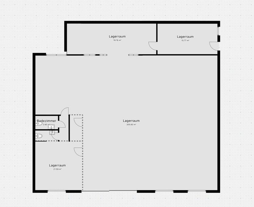 Modernisierte Kalthalle mit betonierter Außenanlage zimmer