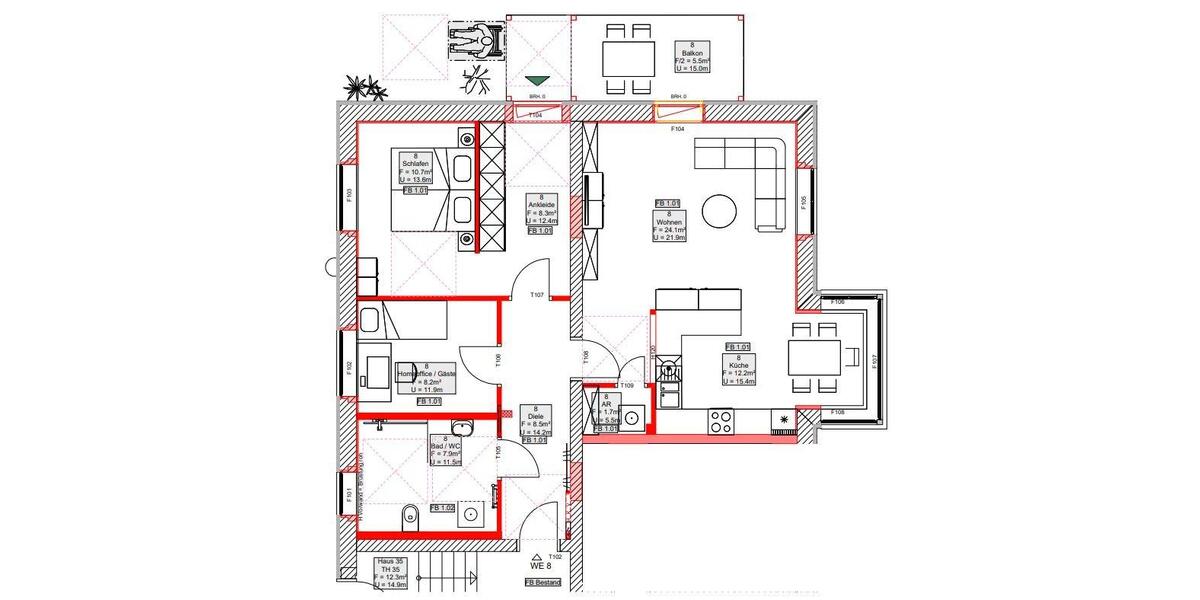 Erdgeschoßwohnung Glauchau - 2.5 Zimmer, 87 m&sup2;, 783&euro; | Angebot:26194727