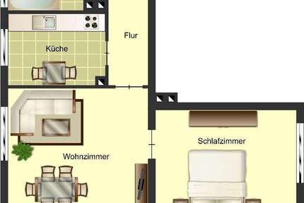 Wohnung Remscheid Rath - 2 Zimmer, 50 m&sup2;, 449&euro; | Angebot:27655910